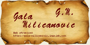 Gala Milicanović vizit kartica